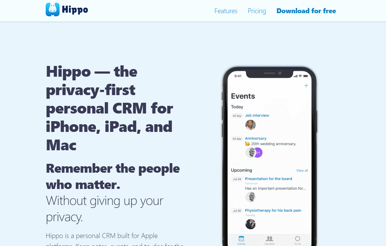 Hippo homepage