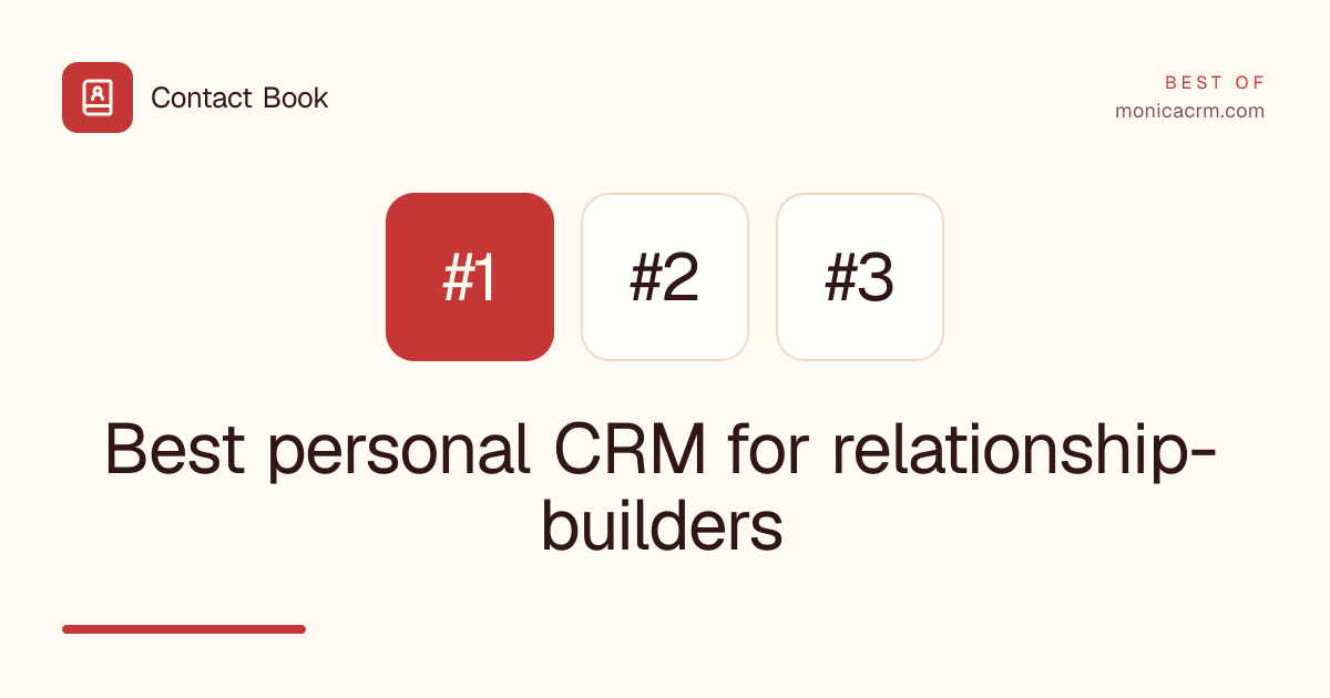 Best personal CRM for relationship-builders