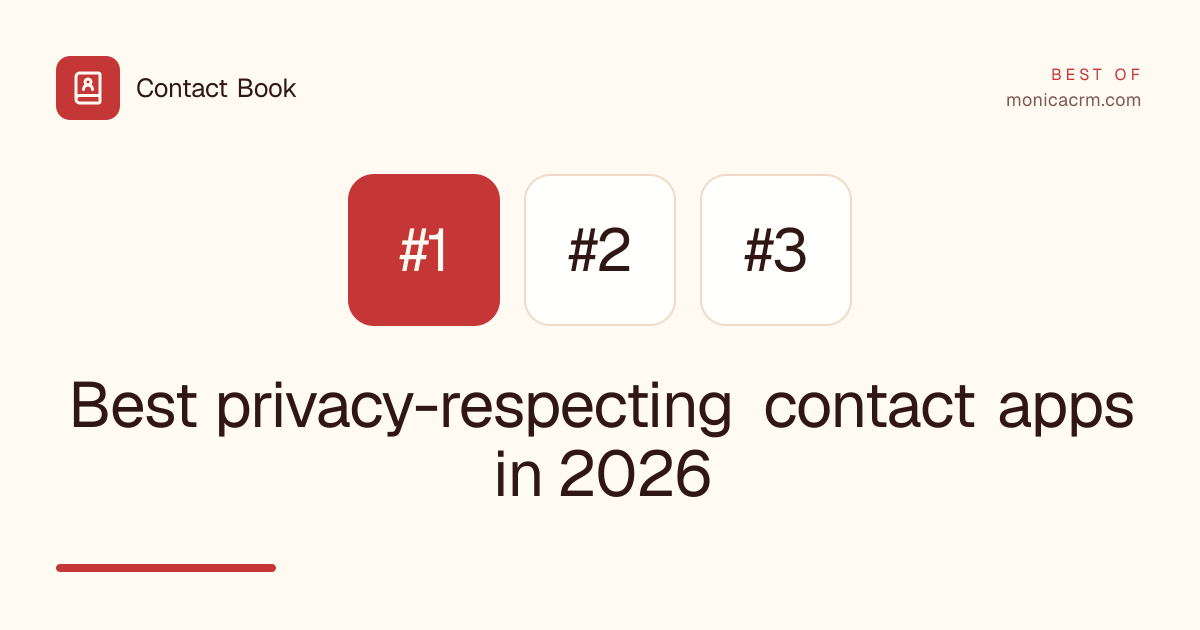 Best privacy-respecting contact apps in 2026