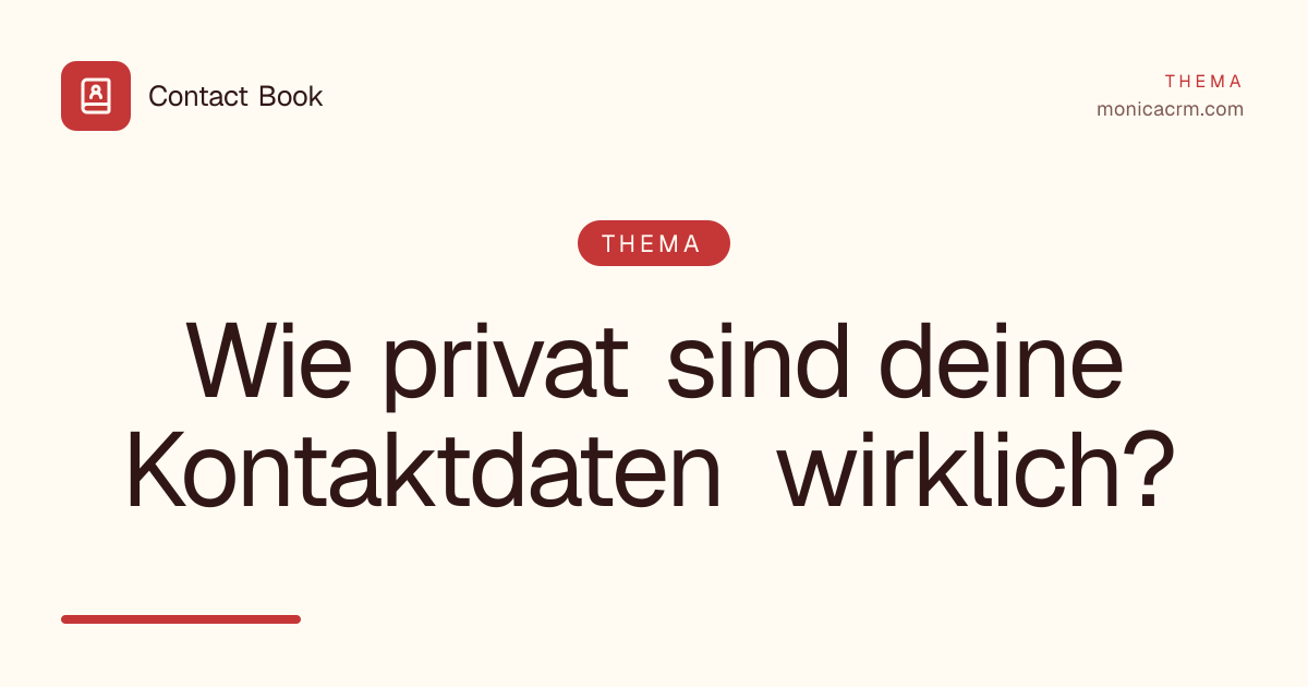 Wie privat sind deine Kontaktdaten wirklich?