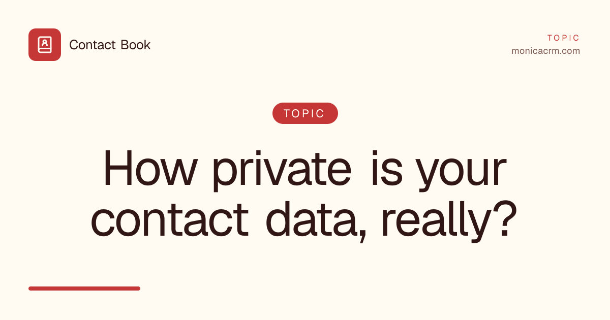 How private is your contact data, really?