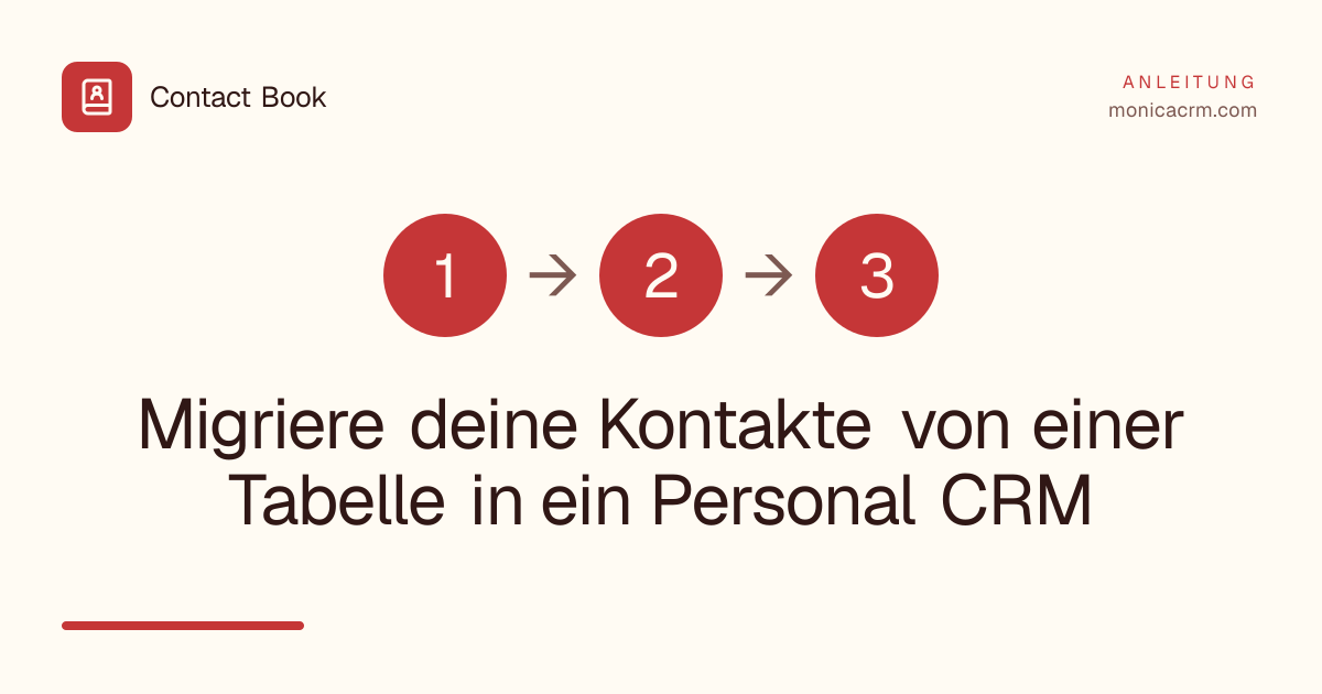 Migriere deine Kontakte von einer Tabelle in ein Personal CRM