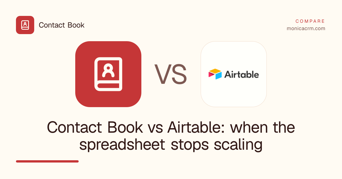 Contact Book vs Airtable: when the spreadsheet stops scaling