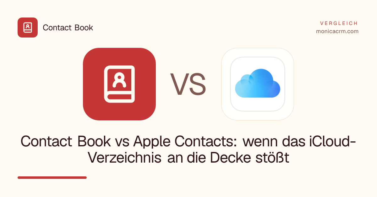 Contact Book vs Apple Contacts: wenn das iCloud-Verzeichnis an die Decke stößt