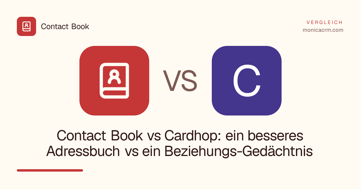 Voller Vergleich Contact Book vs Cardhop