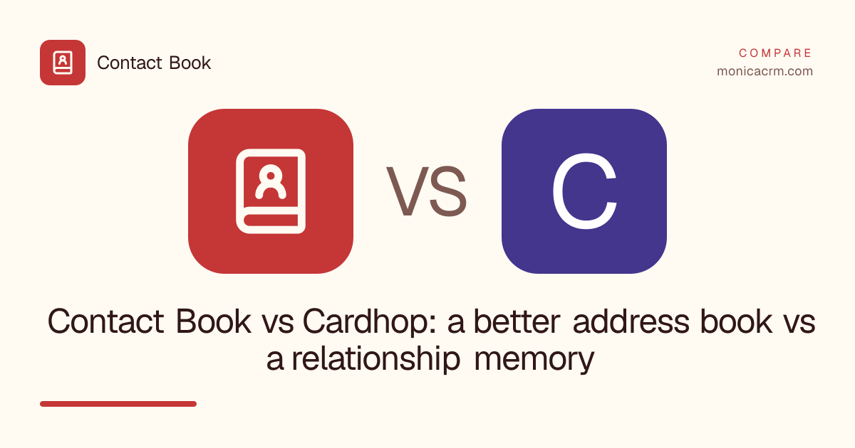 Contact Book vs Cardhop: a better address book vs a relationship memory