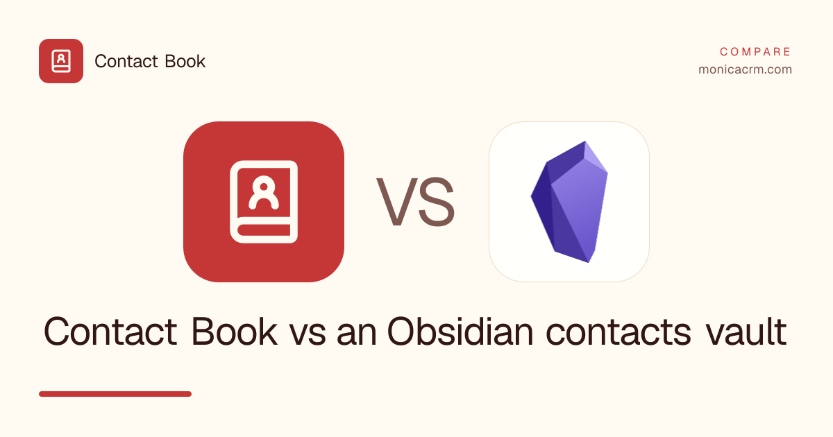 Contact Book vs an Obsidian contacts vault