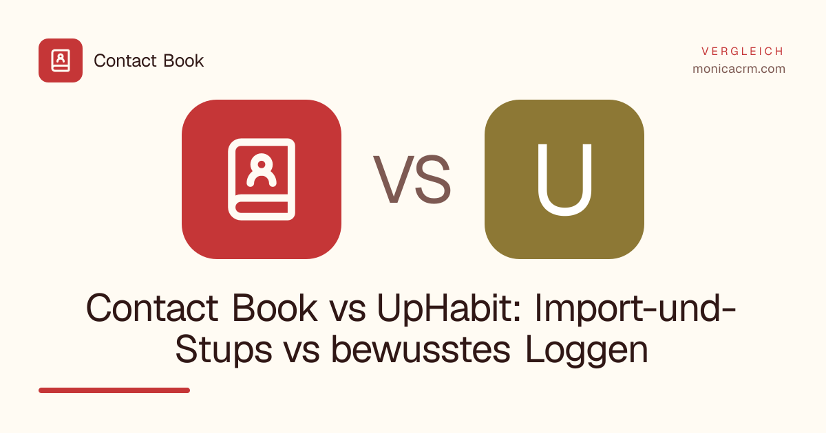 Voller Vergleich Contact Book vs UpHabit